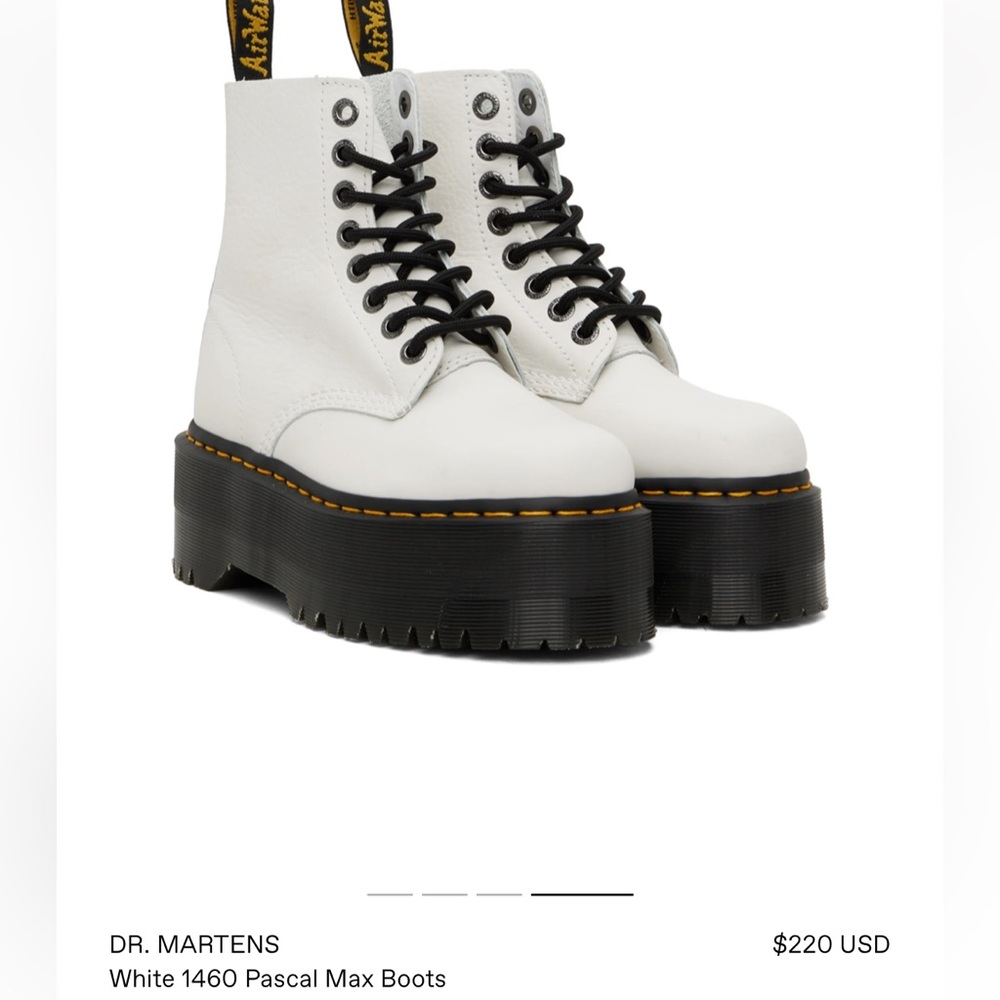 Dr Marten white pascal max boot